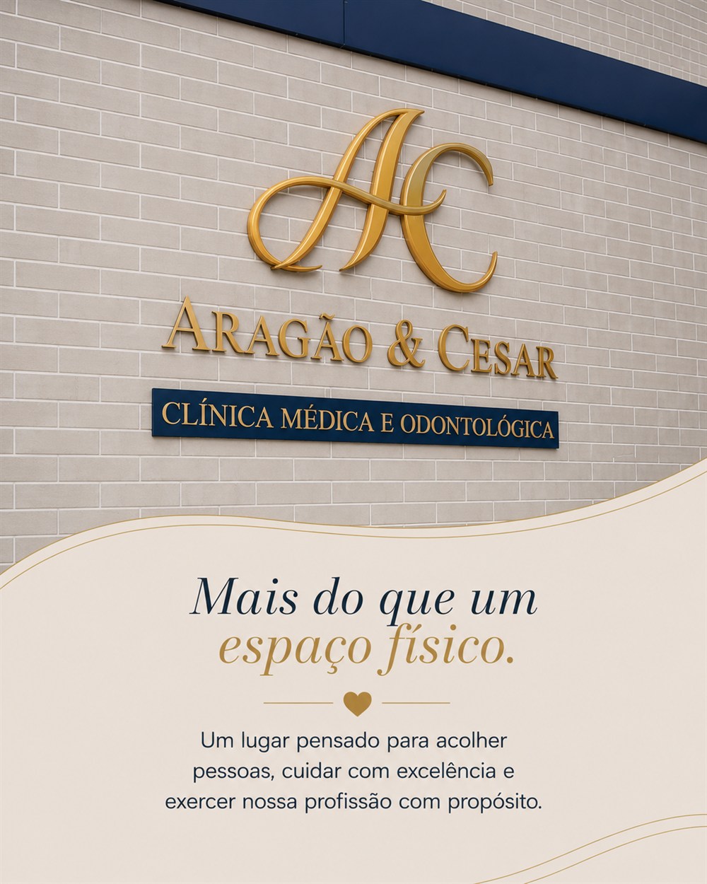 Fachada e ambiente da Clínica Aragão & Cesar — mais do que um espaço físico, um lugar pensado para acolher